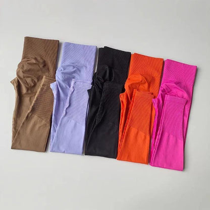 Conjunto Fitness Feminino Top esportivo e Calça Legging de Cintura Alta Sem Costuras Nuudi Store 2/pcs